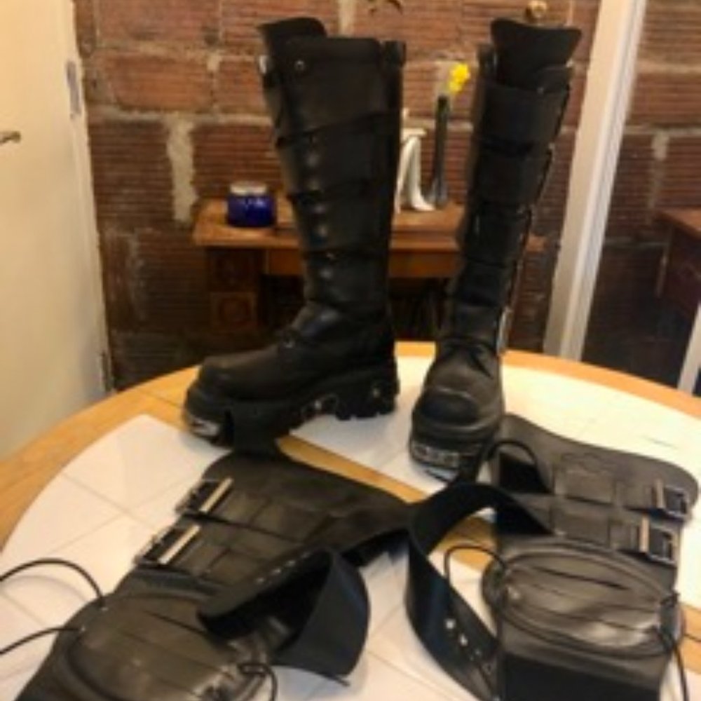 Authentic New Rock Reactor Boots w/ Extensions